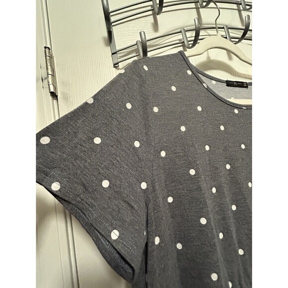 Raglan Dress Blue with white polka dot Women’s size XL Swing Comfy Tiered - Picture 12 of 14